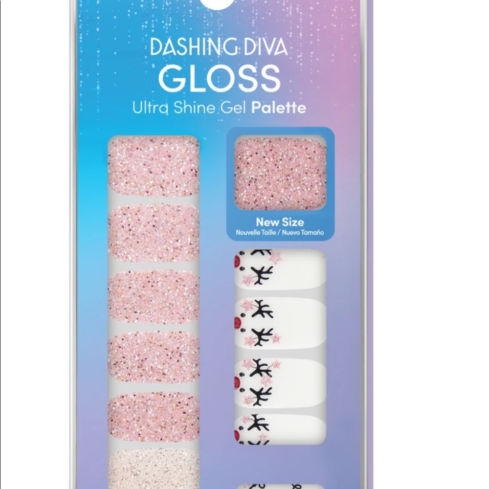 Dashing diva Christmas gel nails